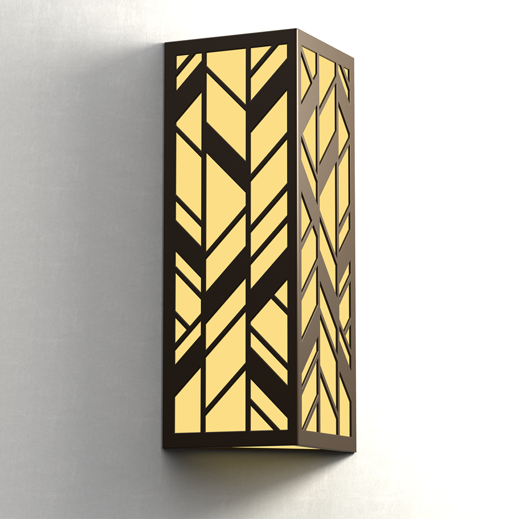 Design 4 in Powder Coat Bronze with Frosted Acrylic