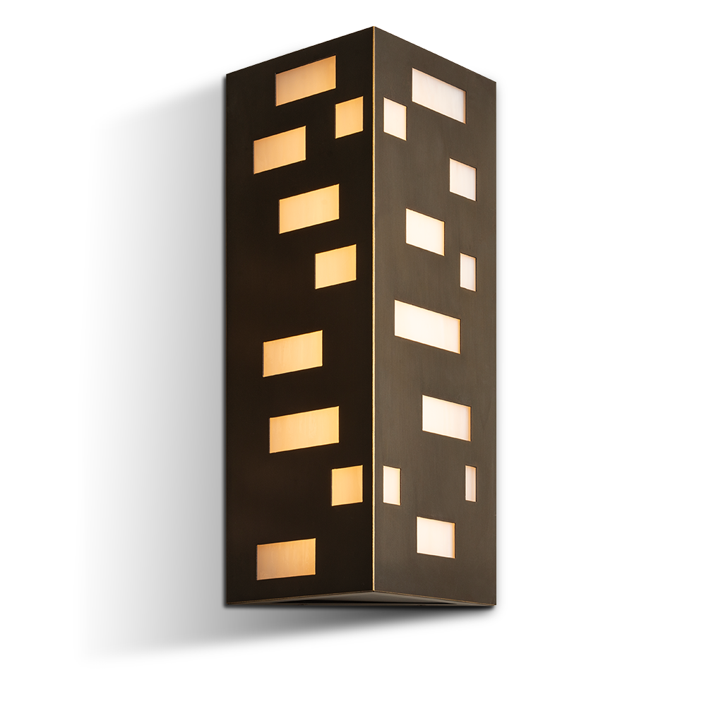 Design 2 in Powder Coat Bronze with Frosted Acrylic